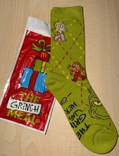 2025 McDONALD'S Grinch Socks Christmas Adult Happy Meal Green Socks