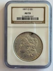 1897-O Morgan Silver Dollar  NGC AU55 - NICE.