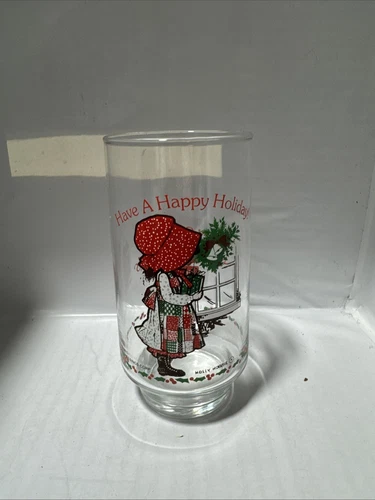 Vtg Coca Cola Holly Hobbie Christmas Limited Edition American Greetings Glass