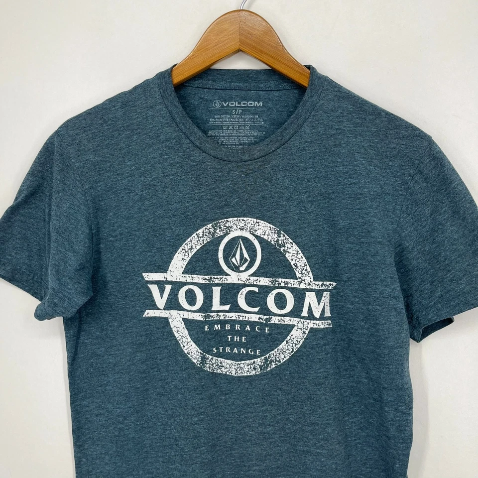 Volcom T-Shirt Men's Size S Blue Stone Logo Short Sleeve Crew Neck Cotton - Image 2 of 4