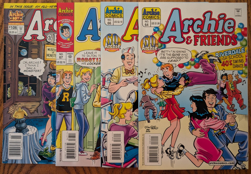 Archie & Friends 4-Issue Upper Mid-Grade Lot - 64 66 67 106