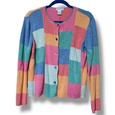 The Eagle’s Eye vintage women’s size large 90’s color block button front sweater