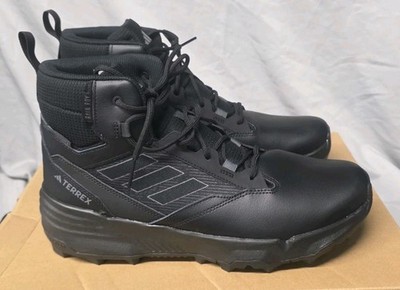 adidas Terrex Unity Leather Mid RAIN.RDY Boot Black IF4977 Men SZ 12 NWB Defect