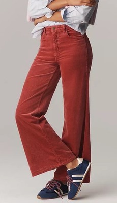 NWT Anthropologie The Robbie Corduroy High-Rise Flare Jeans by Pilcro Size 27