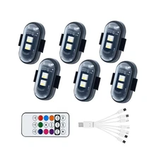 4PCS Wireless LED Lights for Car with Remote Control, High Brightness Wireles...
