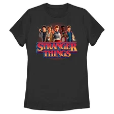 Women's Stranger Things Retro Friend Group Main Logo T-Shirt