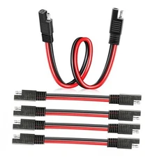 SAE to SAE Extension Cable 1FT, 10AWG Heavy 1FT 10AWG-5pcs Sae to Sae 5Pcs 1FT