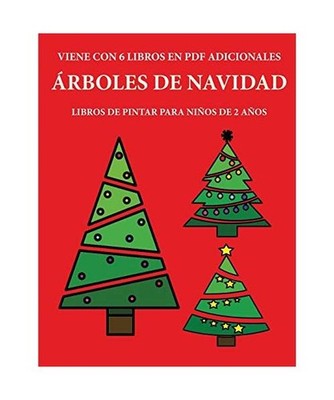 Libros de pintar para niños de 2 años [Árboles de Navidad]: Este libro tiene 