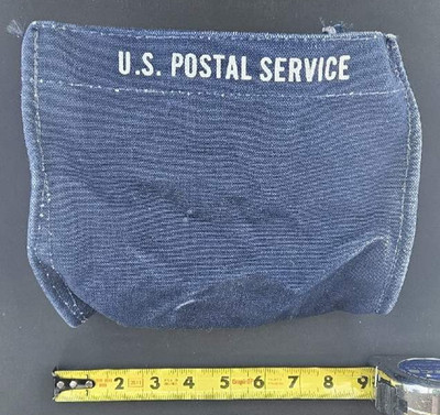 Vintage U.S. Postal Service Denim Canvas Letter Pouch Post Office Bag Delivery