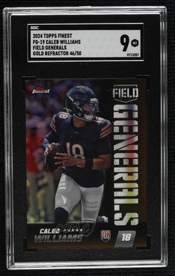2024 Topps Finest Gold Refractor 46/50 Caleb Williams SGC 9 MINT Rookie RC 0i1l