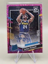 Jalen Pickett 2023-24 Donruss Optic Pink Fast Break RC Auto #262  2/25 Nuggets
