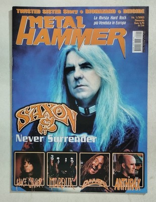 82943 METALLHAMMER 1/2003 - Saxon / Alice Cooper / Marduk + Poster Lacuna Coil
