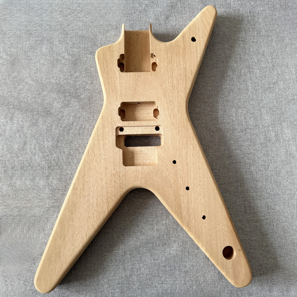 DIY electric dean rock roll guitar kit mahogany body neck rosewood 22FN tremolo