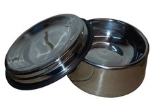 Comedero Dúo Premium Acero Inox. 600ml+200ml Antideslizante Perro Gato