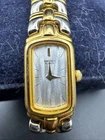 Working Vintage Seiko Ladies Watch Gold Tone Mother Pearl Dial Tank 2e20-7041
