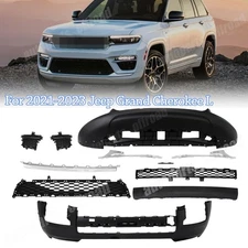 New Front Bumper Cover Assembly Kit Fit For 2021 2022 2023 Jeep Grand Cherokee L