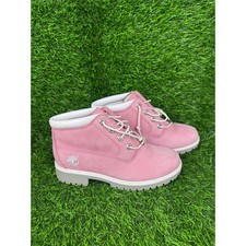 Timberland Women's Nellie Waterproof Chukka Ankle Boots Pink Sz 7 W Casual Wear