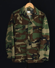 Stan Ray 4 Pocket Woodland Camo Field Shirt Jacket -S- 100% Cotton Made in USA