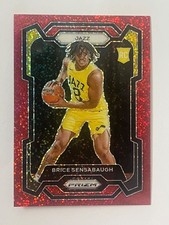 2023-24 Panini Prizm Red Sparkle Brice Sensabaugh Rookie RC SP #177 Utah (DW)