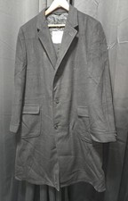 Vintage 100 Pure Cashmere Coat 25x44 Loomed  Tailored New England Manner