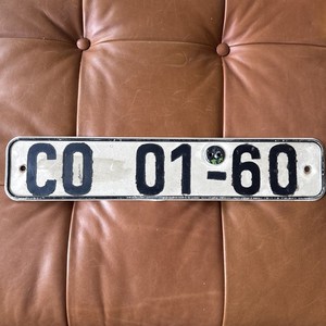 EAST Germany License Plate 1953  base Neubrandenburg # 01 60 🇩🇪 DDR German