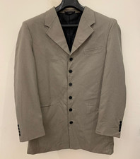 Vintage wool blend houndstooth classic unique long jacket blazer 42R 42L