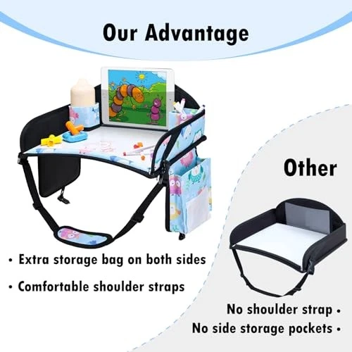 Kids Travel Tray, Travel Tray for Kids Car Seat, Toddler Car Seat Lap Tray, - Picture 7 of 7