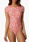 O’Neill L56720 Balian Piper Ditsy Cap Sleeve One-Piece Swimsuit Size XL