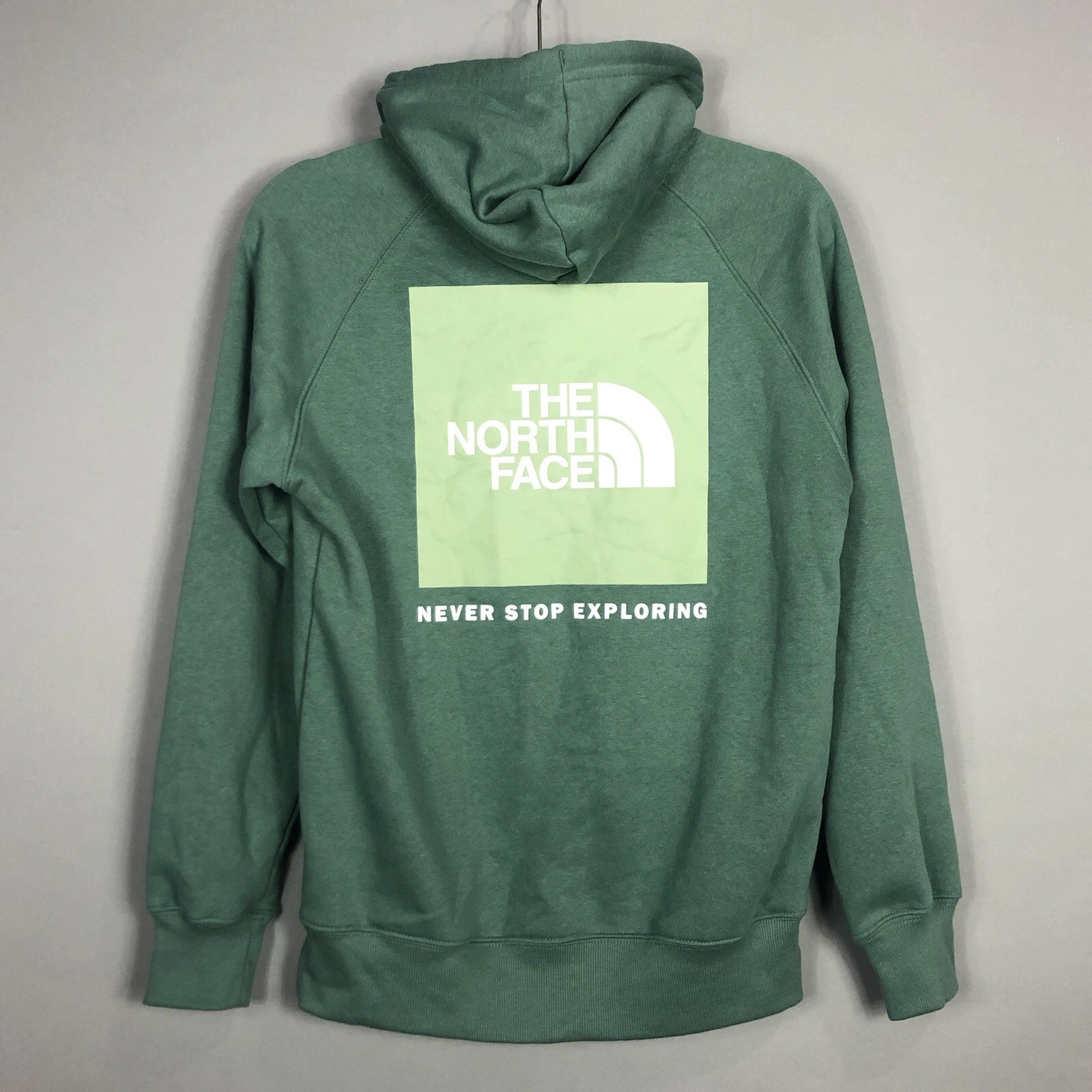 The North Face Womens NSE Graphic Pullover Hoodie SZ S Green Outdoors Casual