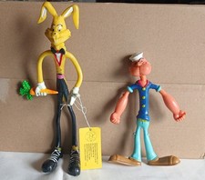 Coniglio Bendy Bunny Nuovo 22 cm Braccio di ferro 17 cm flexy 1970 Lotto