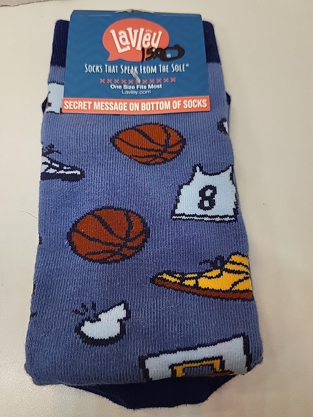 SAOLA Calze Lavley Calzini Che Parlano Dalla Suola Tema Basket Messaggio Segreto Su