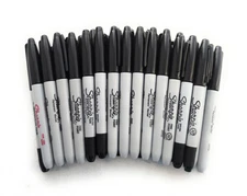 30ct Wholesale Bulk Sharpie Permanent Marker Lot: Fine Point Black Ink # 30001