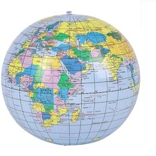 Multicolor 16-Inch Inflatable Globe - Ideal Gift for Kids and Classroom Decor