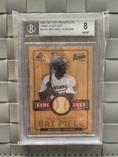 2001 SP Top Prospects Michael Jordan Game Used Bat #B-MJ - BGS 8 - 9/8/8/9 Subs