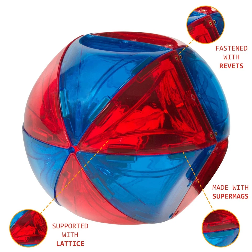 Playmags Award Winning 28 Piece DOME Set with 3 different shapes - Image 3 of 4