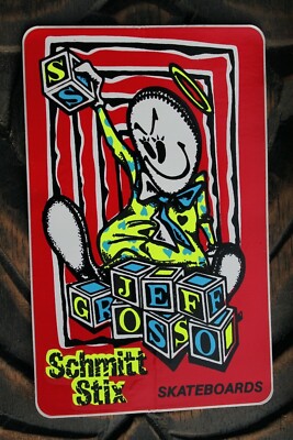 80sSANTACRUZステッカー美品 【Jeff Grosso】スケートボード VTG 80's SANTA CRUZ SKULL ROB ROSKOPP JEFF GROSSO NOS