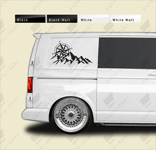 2x LARGE Compass Mountain Sticker Decals - Caravan Camper Van Motorhome Graphics