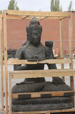 SHIVA aus STEINGUSS DEWI TARA LOTUS STEINFIGUR STEIN GARTENDEKO KA-BR-DTL-100