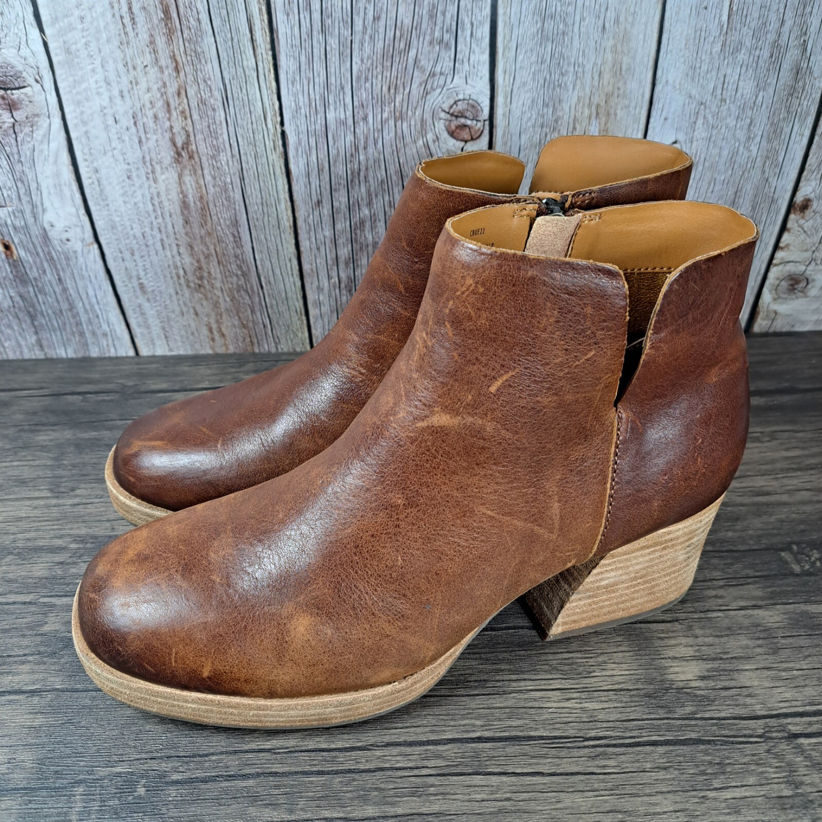 KorkEase Rubi Rum Block Heel Ankle Boot Women's Sz 9 M (GUC) eBay