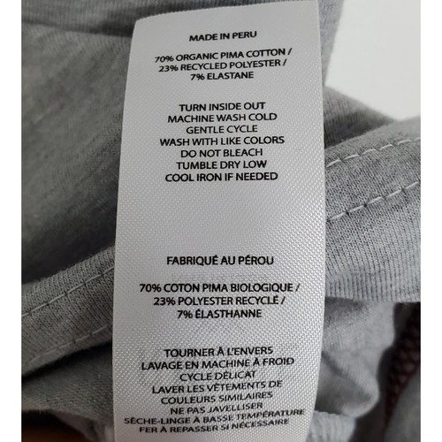 Rhone element organic cotton eco tee shirt Heather gray crew standard fit sports - Picture 12 of 12