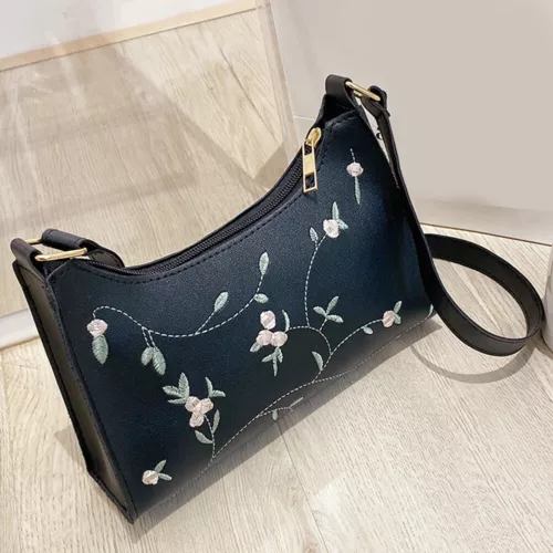 Damen Schultertasche Spitze Blumen Handtasche Hobo Bag weiches PU Leder Mädchen Handtasche - Bild 22 von 38