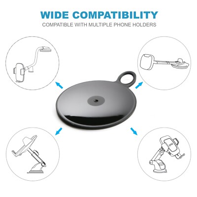2 Disques Adhésifs Pour Tableau De Bord - Diamètre 85 Mm - Pour Support Téléphone, GPS, Dashcam - 4