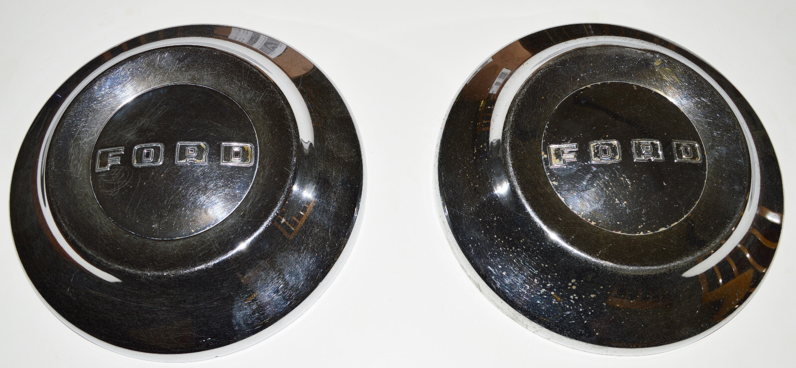 VINTAGE FORD HUBCAPS. CHROME. 4 PIECES. USA SELLER. VERY NICE ITEM. eBay