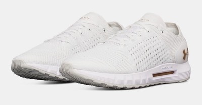 white and gold under armour shoes