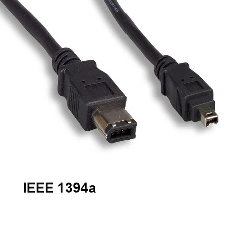 Kentek 3' IEEE-1394A 6 Pin Male to 4 Pin Male Firewire 400Mbps iLINK Cable PC