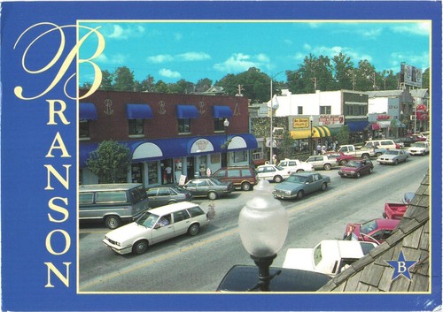 Branson Missouri Downtown Branson 100 Shops Family and Fishing Resorts Postcard