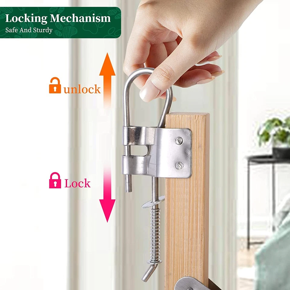 Расширяемый аккордеон ворота для собак деревянный забор для домашних животных собак защита дверных проемов - Изображение 4 из 4