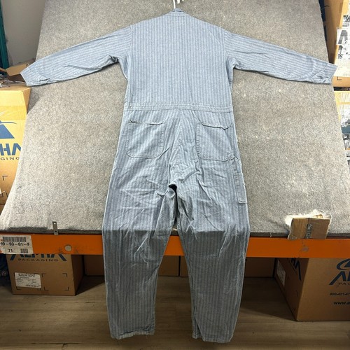 VINTAGE Red Kap Coveralls Mens 48 Blue White Herringbone Twill Workwear Cotton - Picture 16 of 21