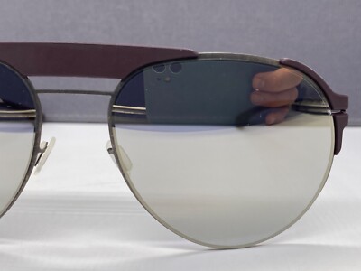 IC! Berlin Sonnenbrille Herren Groß Verspiegelt Oval Pilot grau Lila Fadeaway