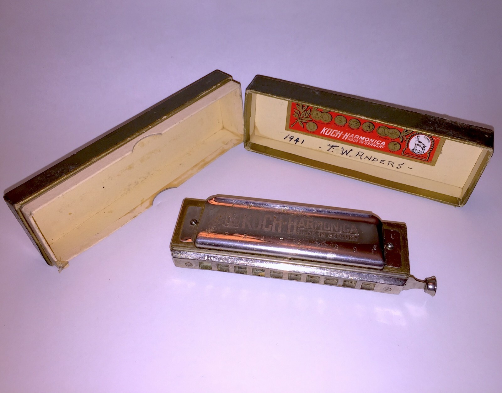 Vintage Harmonicas Chromatic Koch Slide Germany and Silvertone